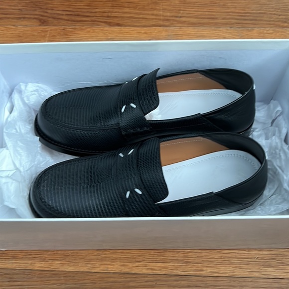 Black Leather Maison Margiela Loafers - Picture 5 of 10